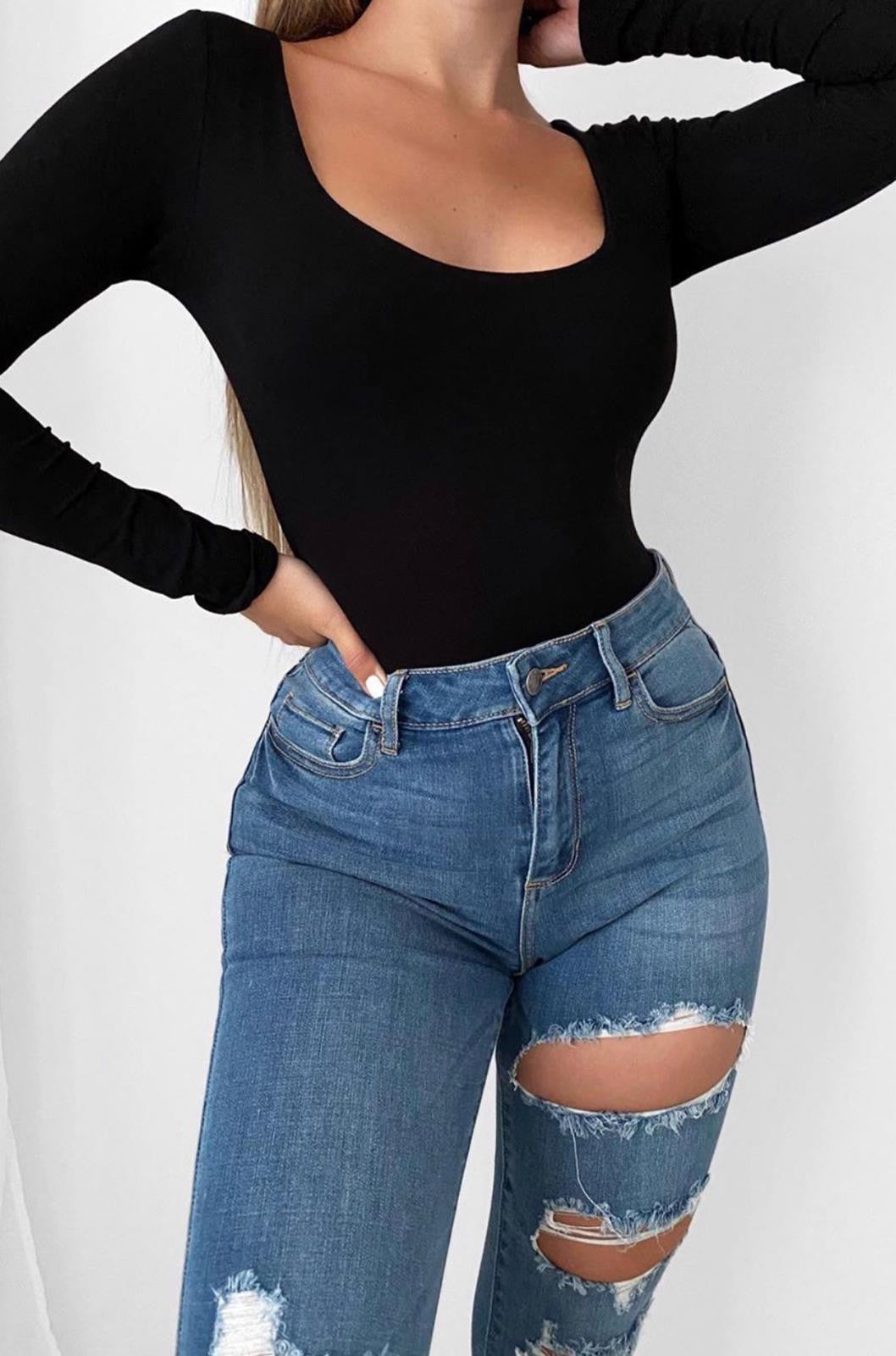 Square Neck Lined Bodysuit