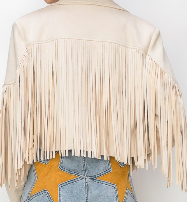 FRINGED SUEDE JACKET