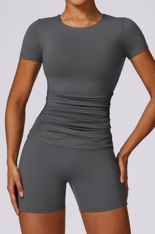 Short-sleeved & Shorts yoga set